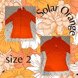 Solar orange Lululemon Nulu cropped define jacket size 2